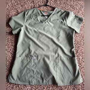 Olive Green Dickies women’s scrub top
